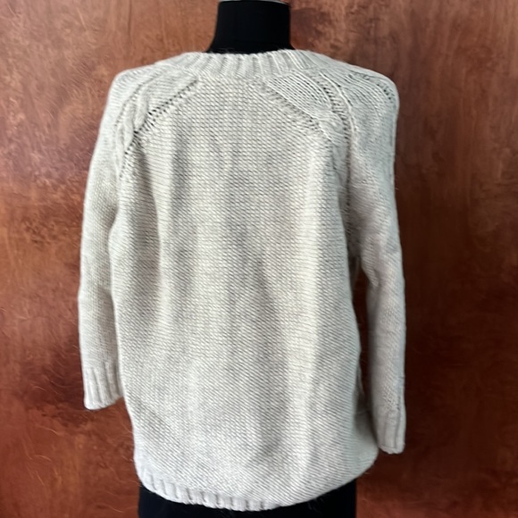 Zara sweater, medium, oatmeal color, like new wool blend, washable - Picture 2 of 3